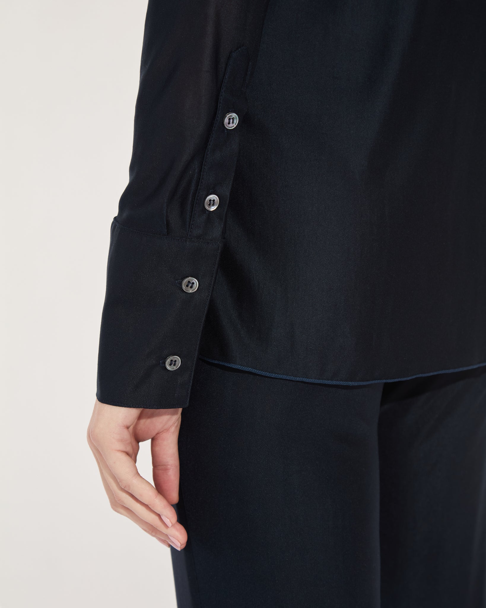 Semi-Sheer Serge Blouse