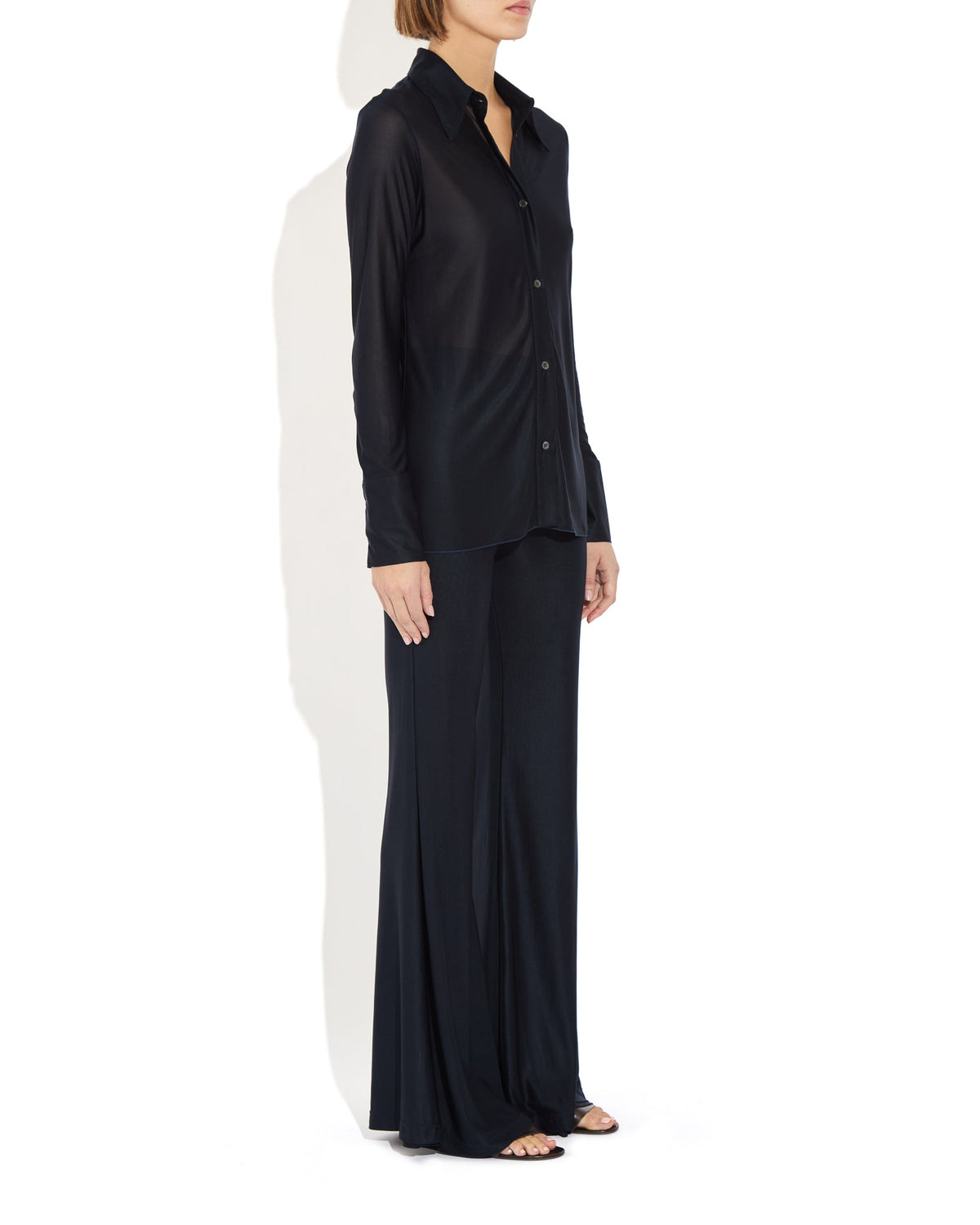 Semi-Sheer Serge Blouse - THE PARK