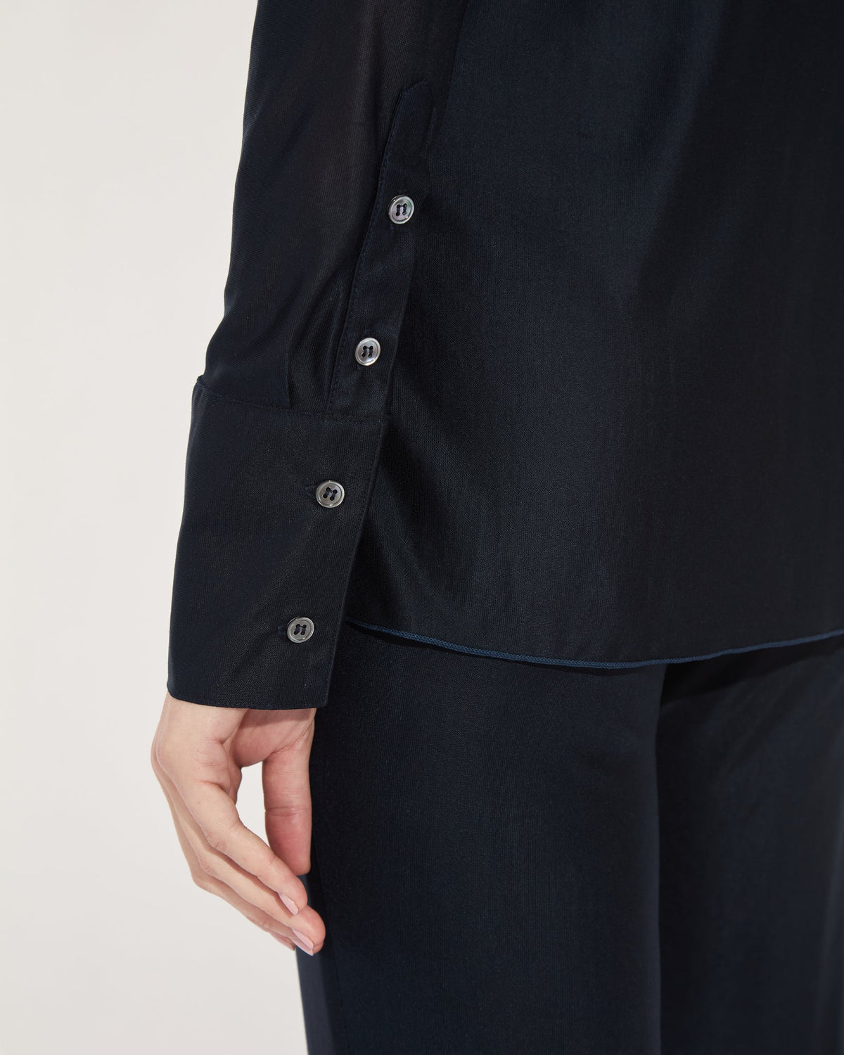 Semi-Sheer Serge Blouse - THE PARK