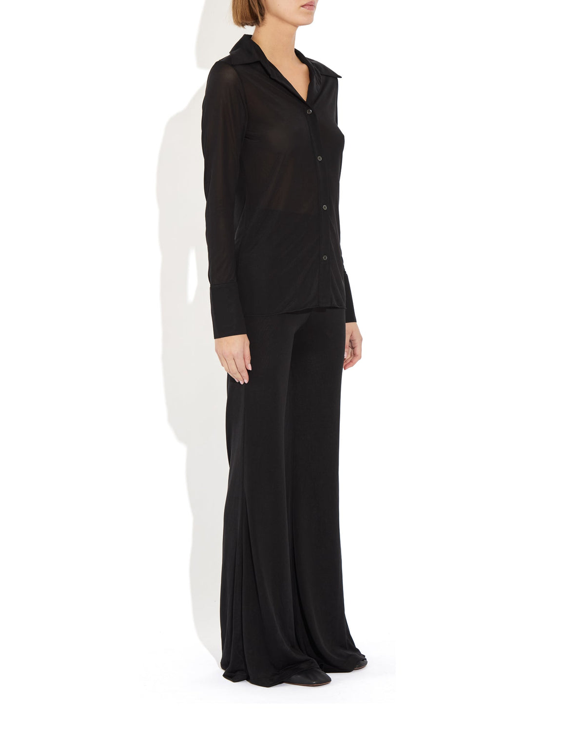 Semi-Sheer Serge Blouse - THE PARK