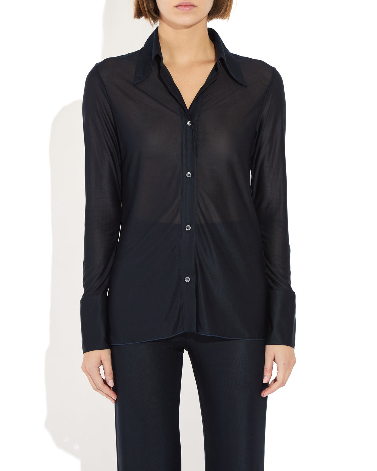 Semi-Sheer Serge Blouse - THE PARK