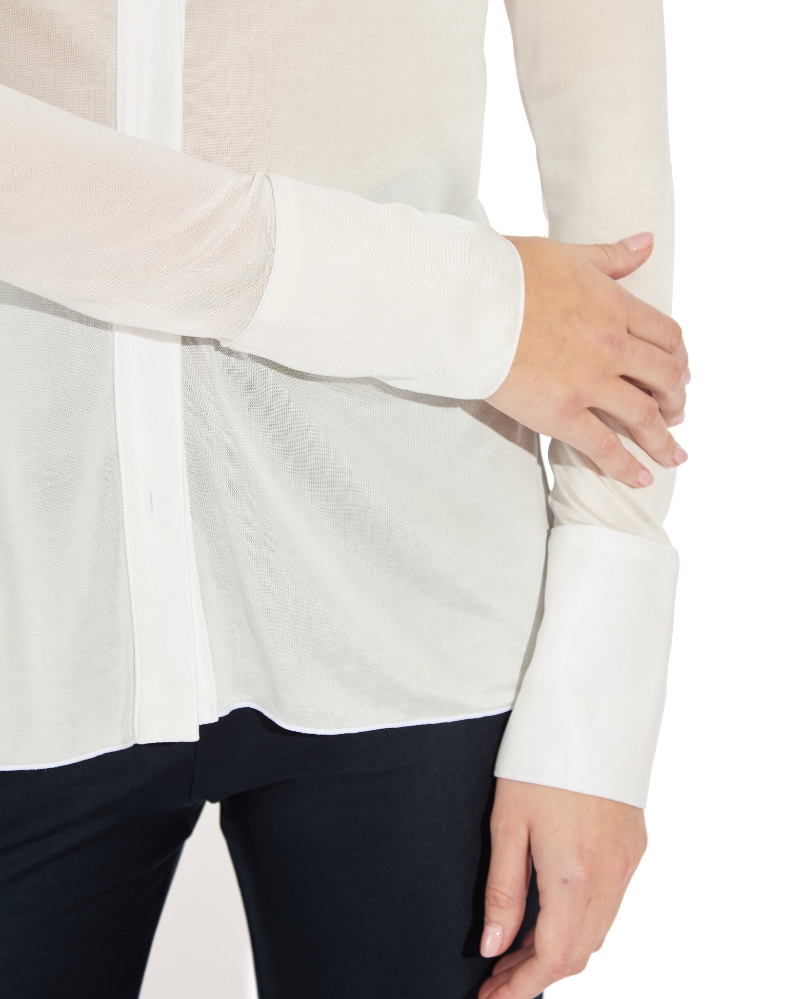 Semi-Sheer Serge Blouse - The Park