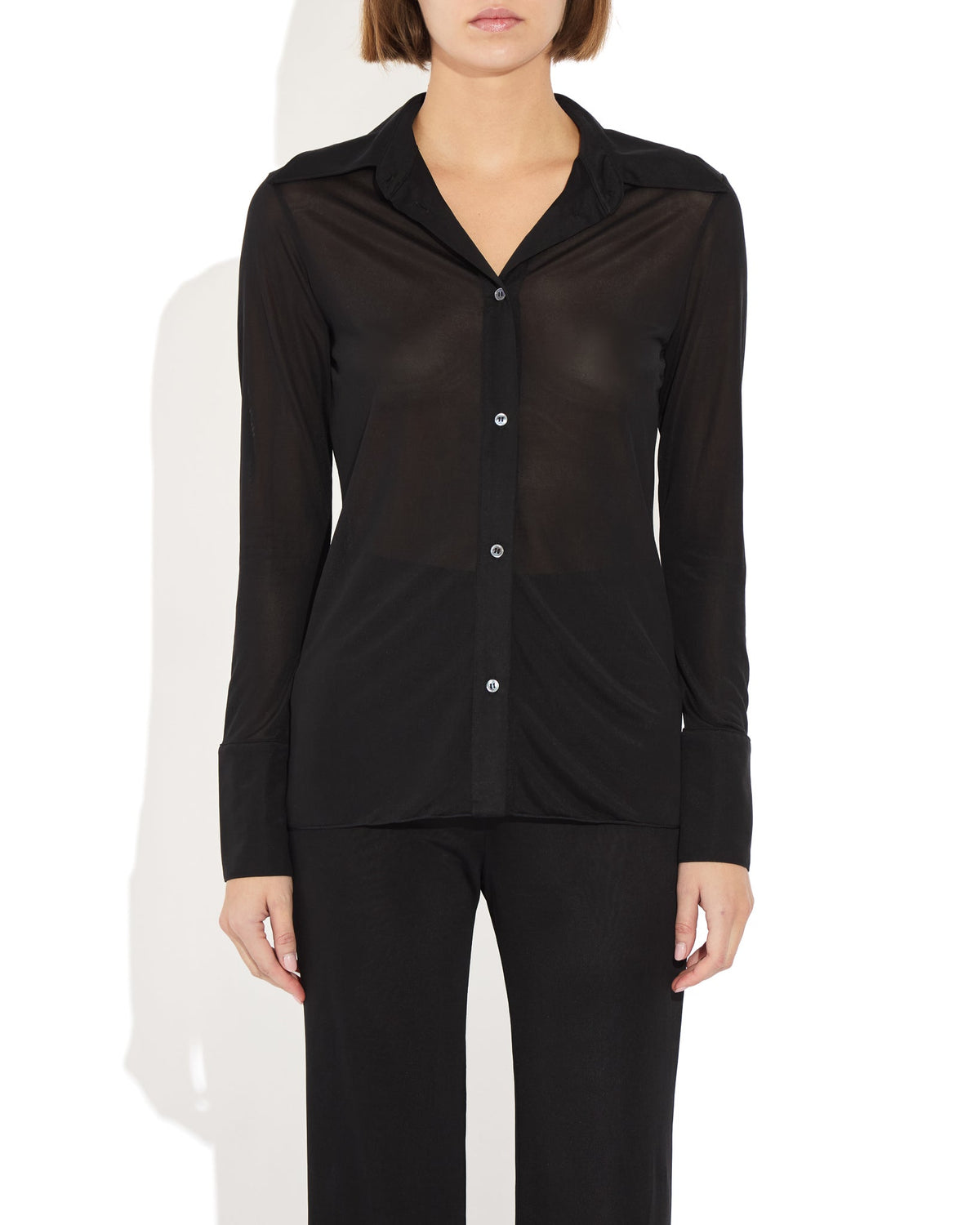 Semi-Sheer Serge Blouse - THE PARK